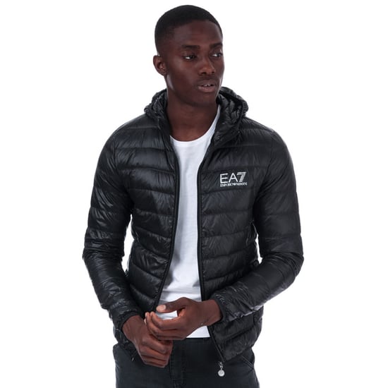 Men's Emporio Armani EA7 down jacket in black - Image 4
