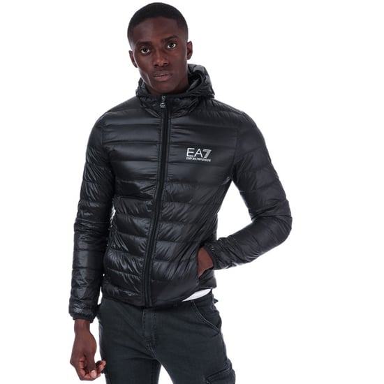 Men's Emporio Armani EA7 down jacket in black - Image 5