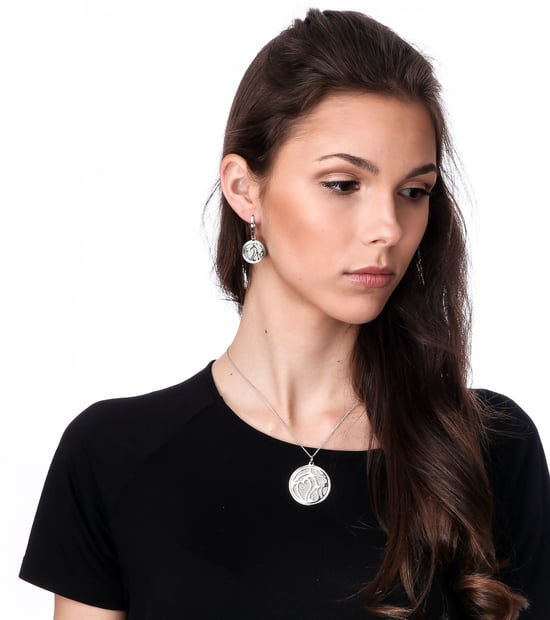 Orphelia 'Anabel' Women's 925 Sterling Silver Chain with Pendant - Silver ZH-7097 - Image 5