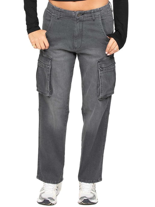 Enzo | Vaqueros cargo de pierna recta para mujer - Image 1