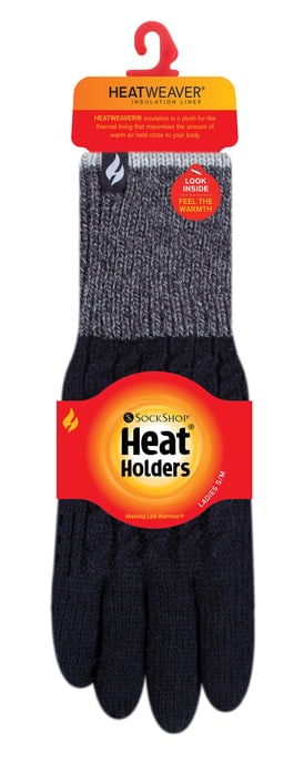 Heat Holders - Guantes térmicos de invierno para mujer estilo kisdon - Negro - Image 2