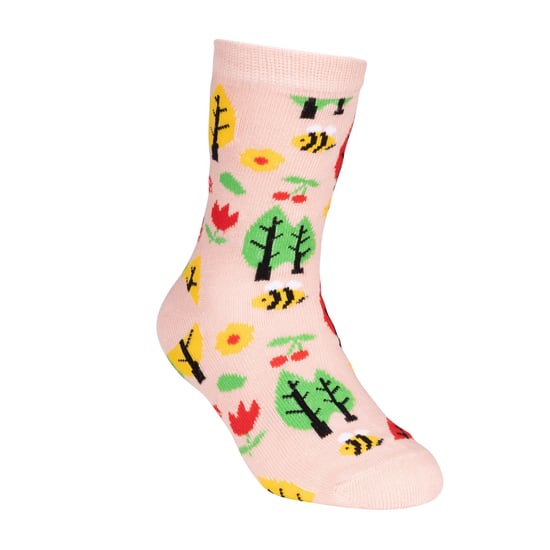 Trespass Childrens/Kids Garden Socks (Pack of 2) (Cream/Light Pink) - Image 3