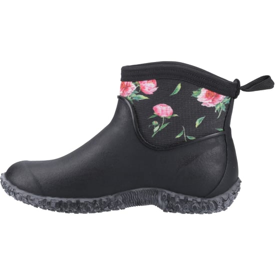 Muck Boots Muckster II Ankle Rubber Black/Roses Wellington Boots - Image 4