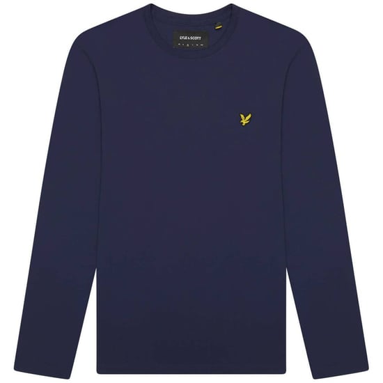 Camiseta de manga larga azul marino con marca Lyle & Scott - Image 3