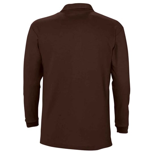 SOLS Unisex Adult Winter II Long-Sleeved Polo Shirt (Chocolate) - Image 2
