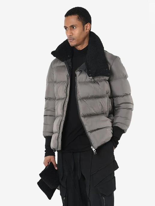 La Haine Inside Us Chaqueta Zimowa del hombre Gris - Image 4