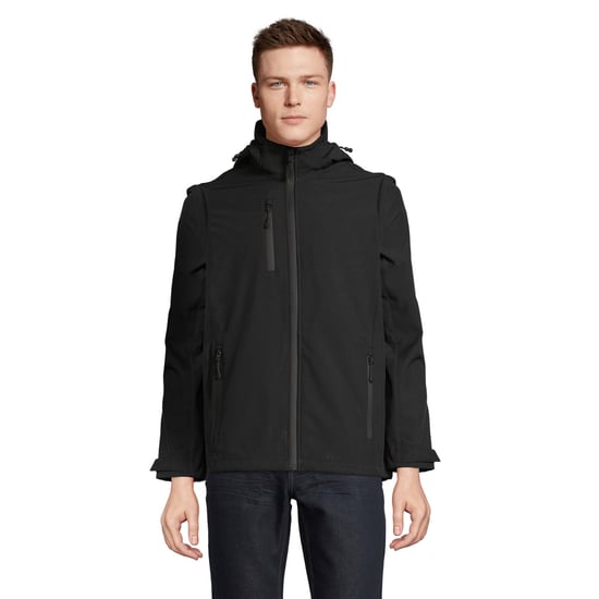 SOLS Unisex Adult Falcon 3 in 1 Soft Shell Jacket (Black) - Image 1