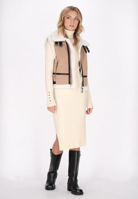 Dreimaster Vest women camel - Image 2