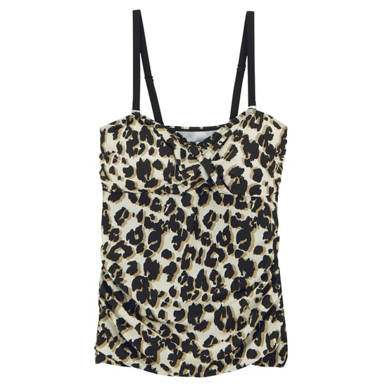 Regatta Womens/Ladies Aceana III Leopard Print Tankini Top (Natural) - Image 1
