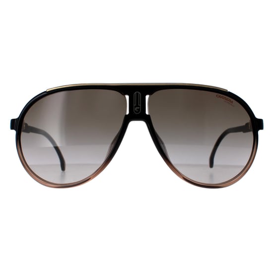 Carrera Aviator Mens Black Brown Shade Brown Gradient Champion 65/N