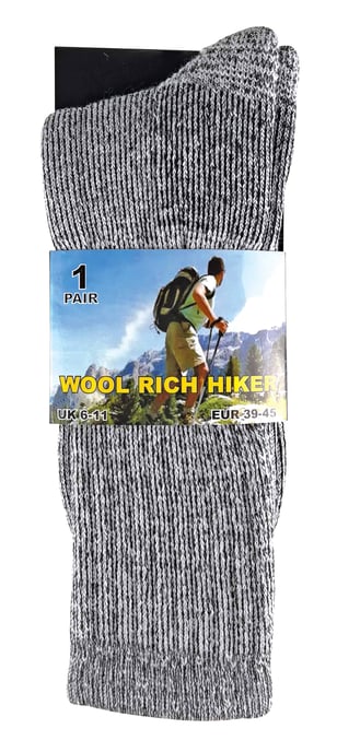 pack de 2 calcetines térmicos de lana transpirables y acolchados para el talón y la punta - Image 2