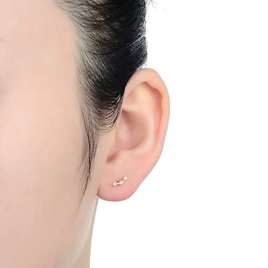 Piercing Luxenter, qant de plata de ley 925 y circonita brillante con acabado en baño de oro amarillo de 18 quilates - Image 3