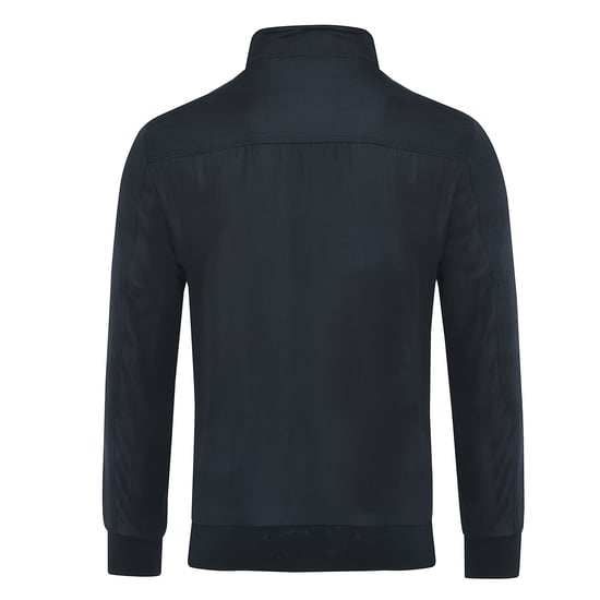 Men's Bomber Jacket with Stand-Up Collar, Transitional Jacket for Autumn, Casual Sports Jacket Black - Image 4