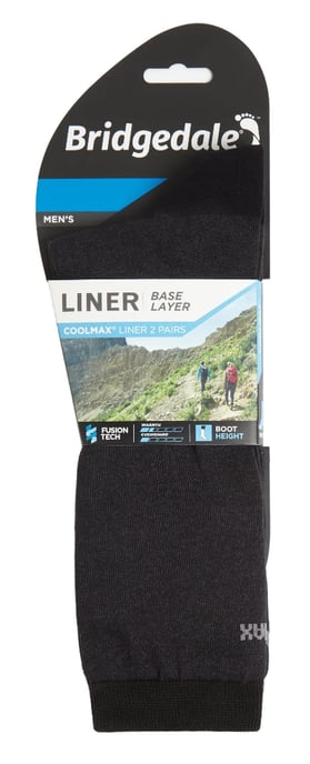 Bridgedale - 2 Pares Calcetines Capa Base Hombre - Negro - Image 2