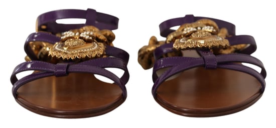 Sandalias de Cuero Moradas Devotion de Mujer Dolce & Gabbana - Image 2