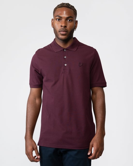 Polo borgona Tonal Eagle de Lyle & Scott - Image 1