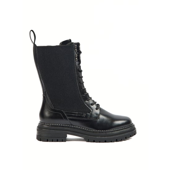 Pod Polly Leather/Textile Women's Black Boots - Image 4