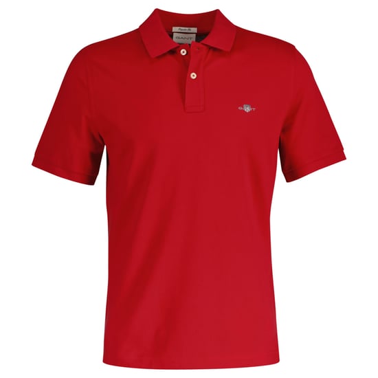 GANT Polo Shirt - REGULAR SHIELD short sleeve button placket embroidery