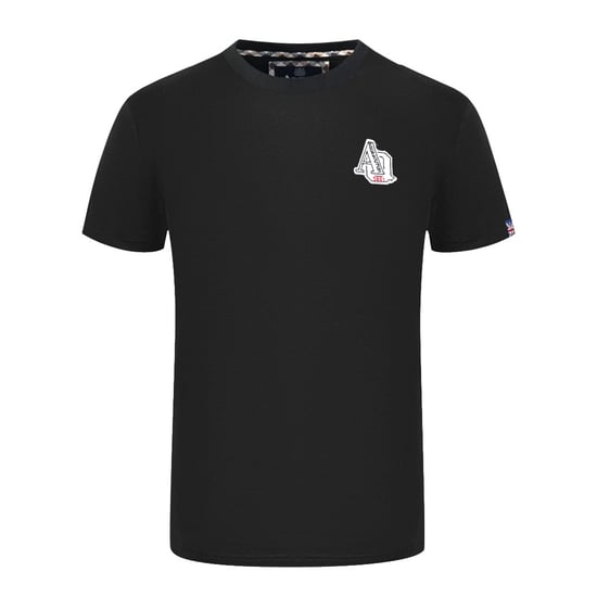 Aquascutum "1851 AQ" camiseta negra con logotipo - Image 1