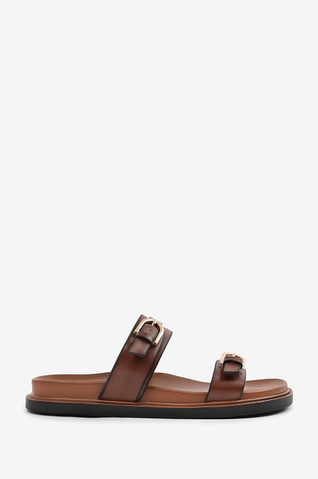 Wheres That From Womens 'Abril' Flatform Sandal With Double Buckle Strap Details