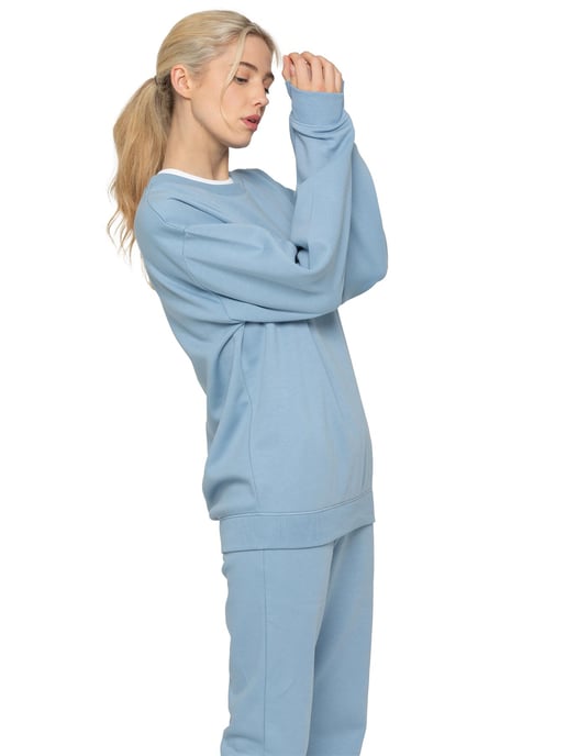 Sudadera Enzo Womens Oversized - Azul - Image 3