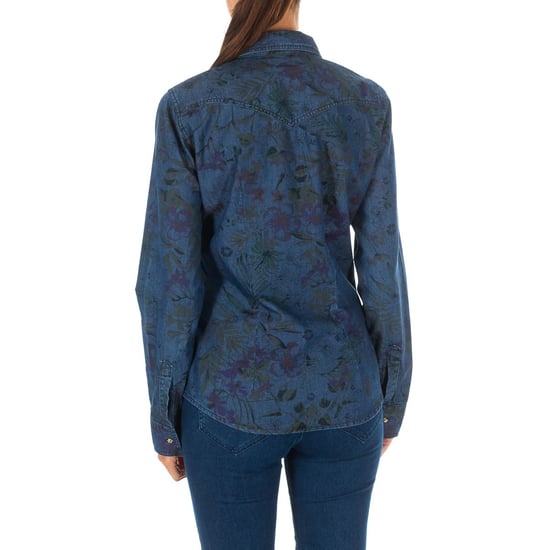 Long Sleeve Texan Shirt with lapel collar 10DCL0058 woman
