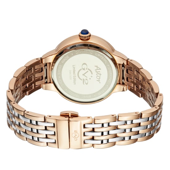 Reloj de acero inoxidable GV2 Astor para mujer con esfera blanca - Image 3