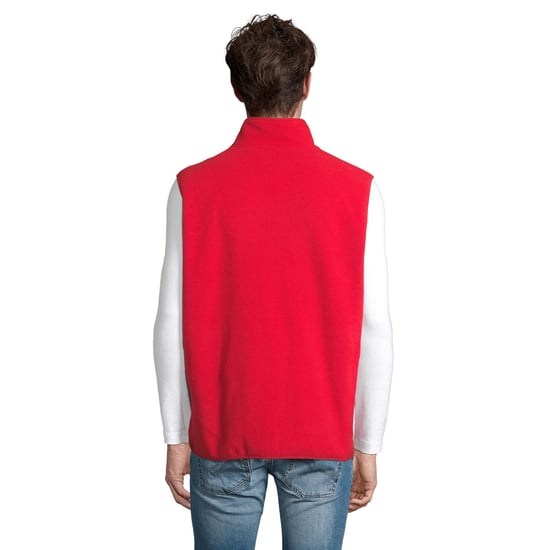 SOLS Unisex Adult Factor Fleece Zipped Body Warmer (Red) - Image 2