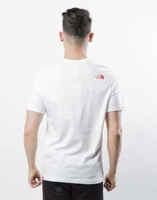 Camiseta The North Face Hombre Fine Manga Corta Blanco/Rojo - Image 2