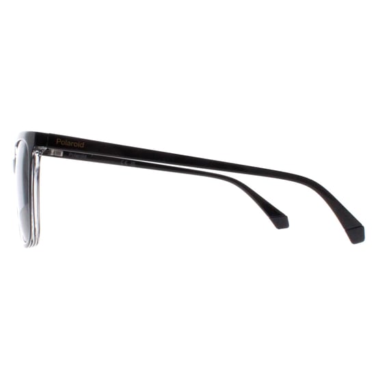 Polaroid Rectangle Womens Black Crystal Grey Polarized PLD 4163/S