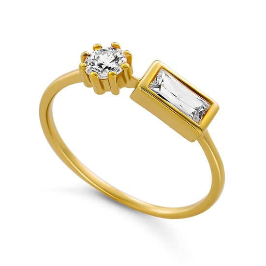 Orphelia 'Madelyn' Women's 925 Sterling Silver Ring - Gold ZR-7583/G - Image 1