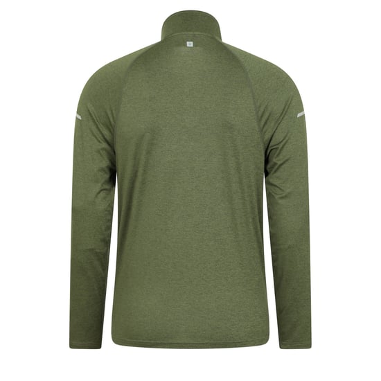 Mountain Warehouse Mens Echo Melange Recycled Half Zip Midlayer (Green) - Image 2