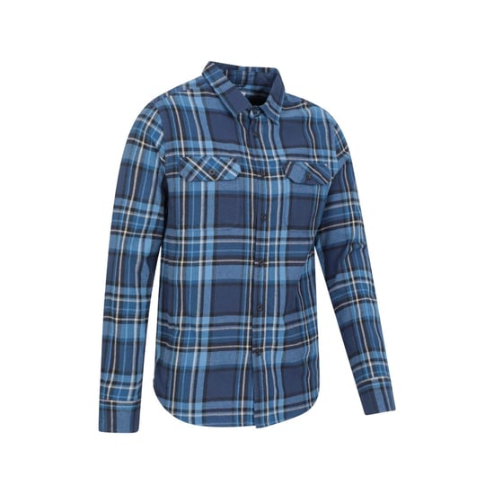 Mountain Warehouse Mens Trace Flannel Long-Sleeved Shirt (Dark Blue) - Image 3