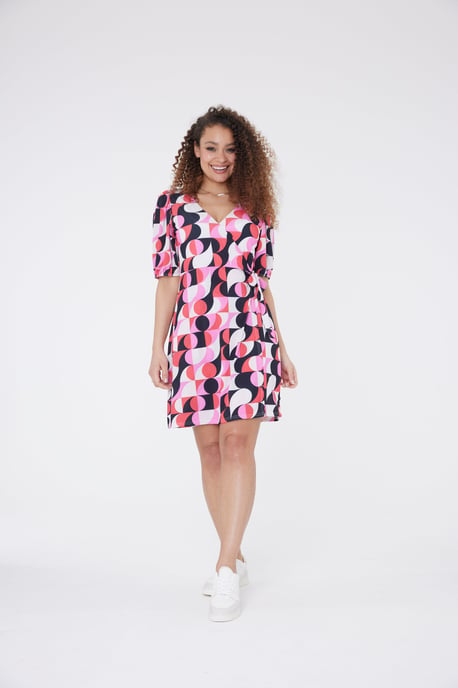 Geometric Dress - Pink Mix