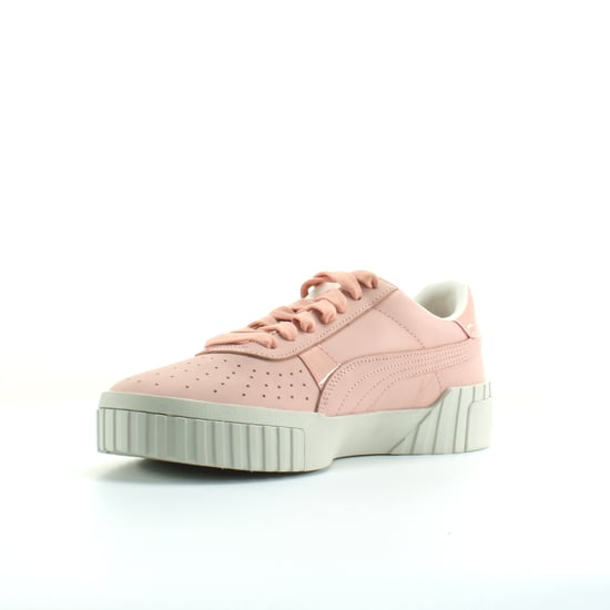 Puma Cali Pink Nubuck Leather Womens Lace Up Trainers 369161 01