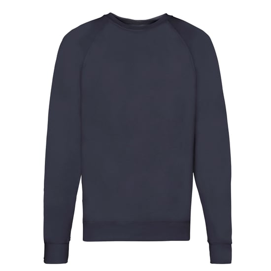 Fruit of the Loom Unisex Adult Lightweight Raglan Sweatshirt (Deep Navy) - Image 1