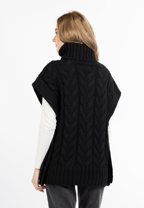 Dreimaster Knitted vest women black - Image 4