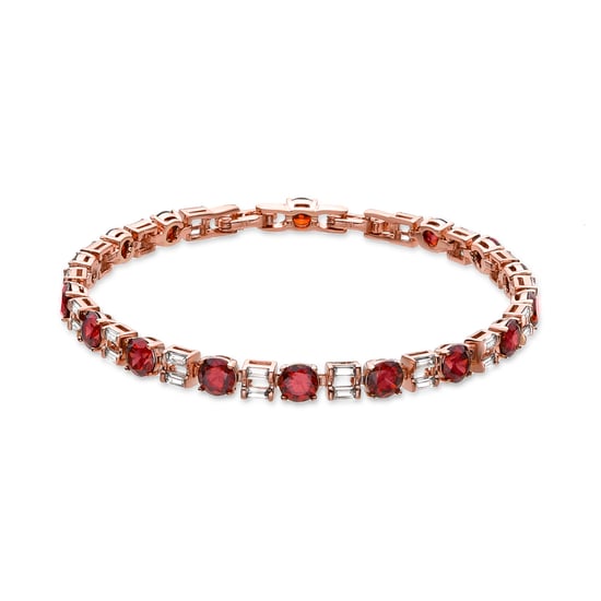 Pulsera Luxenter con Circonita RubÃ­ acabada en oro amarillo de 18K - Miwyn - Image 1