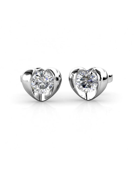 Pendientes Simply Love - Plata y Cristal - Image 1
