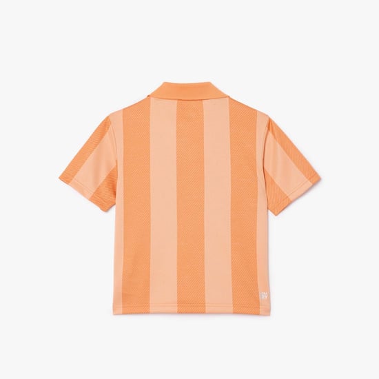 Boy's Lacoste Juniors Roland-Garros Edition Polo Shirt in Orange