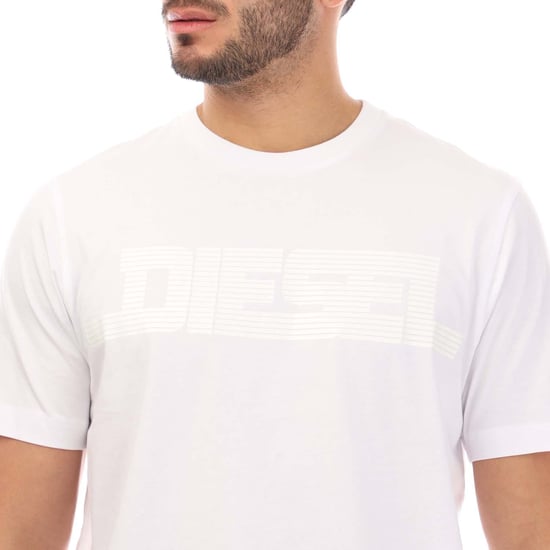 Camiseta Blanca Brillante Con El Logotipo Monocromático De Diesel - Image 2