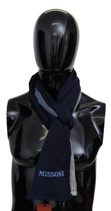 Missoni Men's Multicolor Knit Wool Unisex Neck Wrap Scarf - Image 1