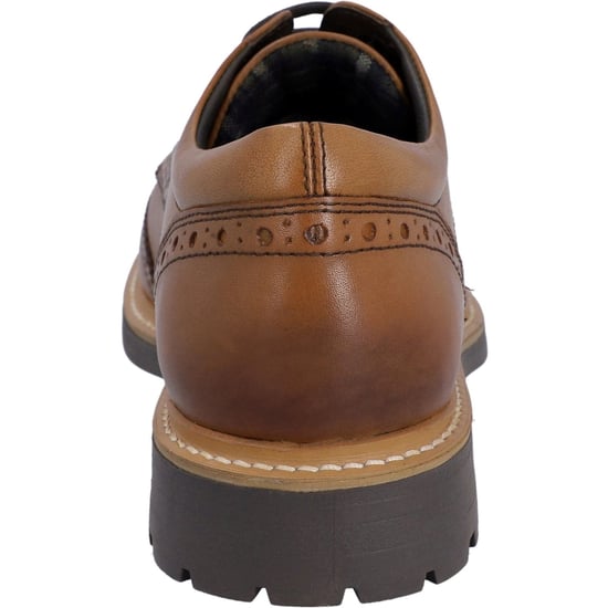Hunter Cawdor Leather Men's Tan Brogues Shoes - Image 2