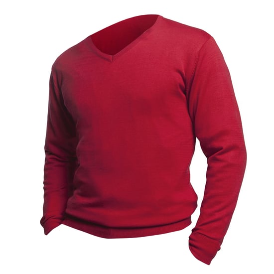 SOLS Mens Galaxy V Neck Sweater (Red) - Image 4