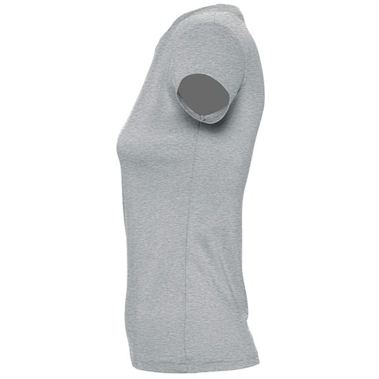 SOLS Womens/Ladies Imperial Heavy Short Sleeve T-Shirt (Grey Marl) - Image 3