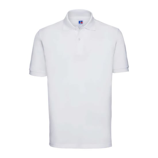 Russell Mens Classic Cotton Pique Polo Shirt (White) - Image 1