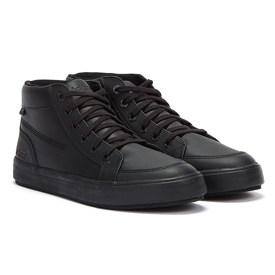 Kickers Tovni Hi Leather Mens Black Shoes - Image 1