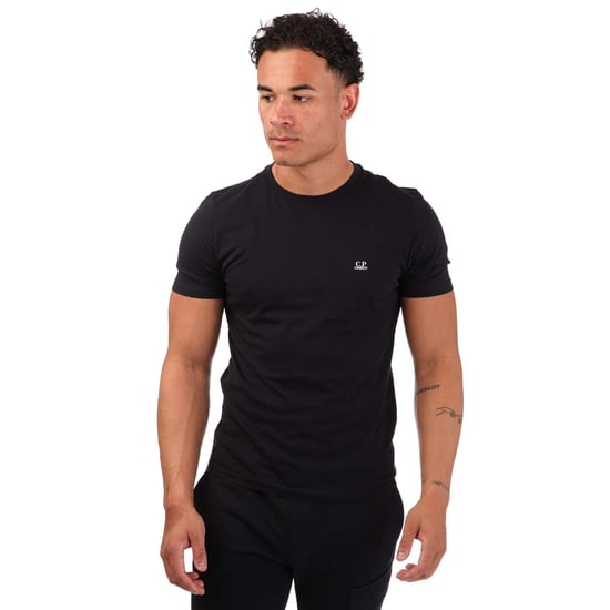 Men's C.P. Company 30/1 Jersey label Style Small Logo T-Shirt in Navy