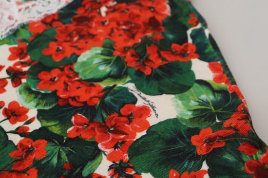 Top sin mangas de encaje de lana blanca con flores para mujer de Dolce & Gabbana - Image 6