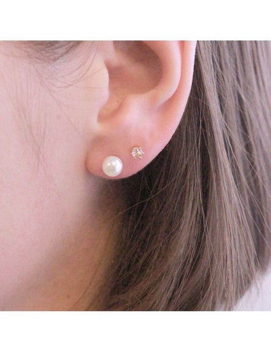 Pendientes de Perlas Luna Llena - Oro y Cristal - Image 2